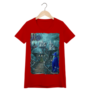 Nome do produto Camiseta Baby Long - Mago visitando os elfos da floresta