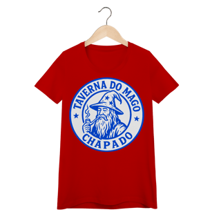 Nome do produto Camiseta Baby Long - Logo Alternativo | Taverna do Mago Chapado