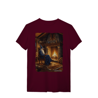 Nome do produto Camiseta Unissex - Mago azul na lareira