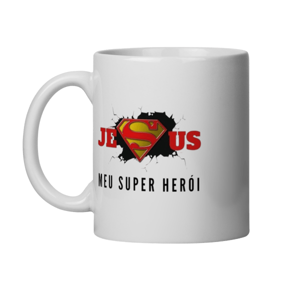 Caneca Jesus meu super herói