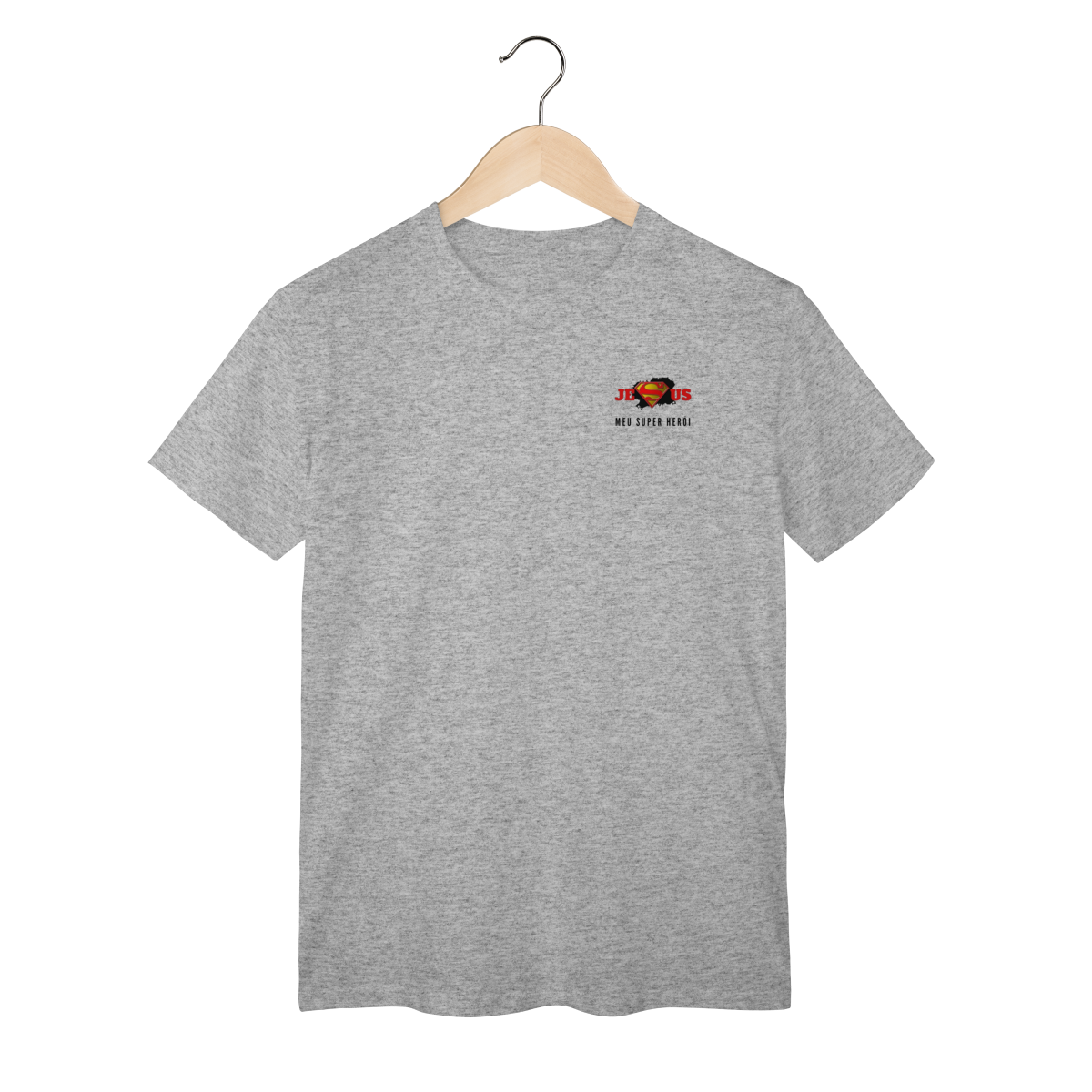 Nome do produto: T-Shirt Classic Jesus meu super herói