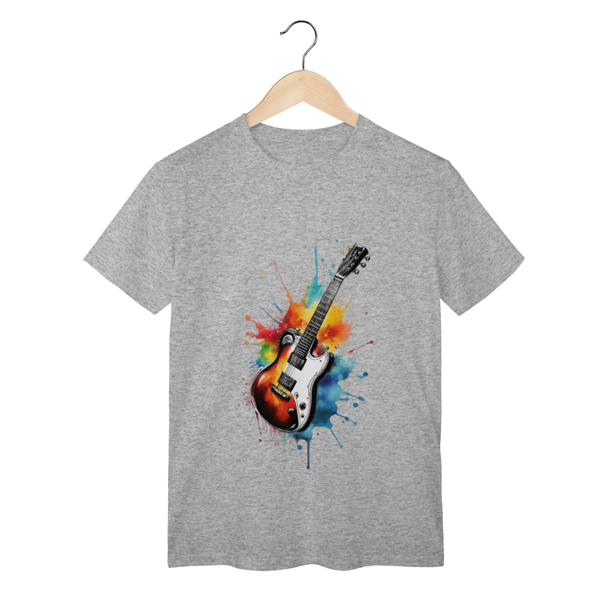 Camiseta “Guitarra Explosão de Cores”