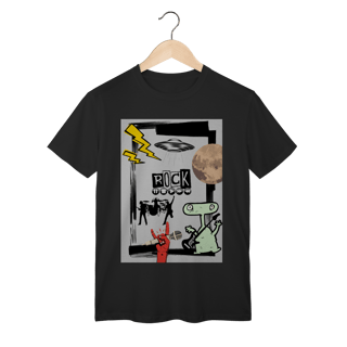 Camiseta Rock Espacial Preta