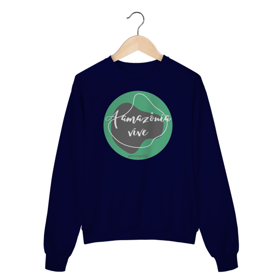 Moletom prime fechado linha a Amazônia Vive