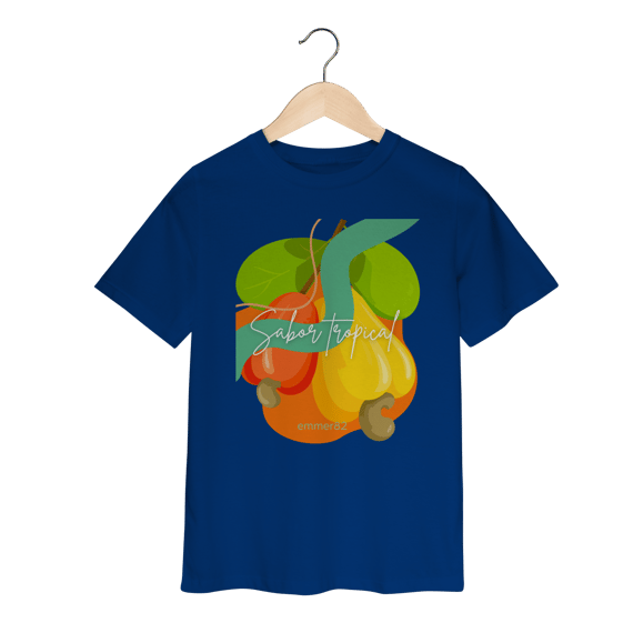 T-shirt classic infantil  linha “Caju – Sabor Tropical