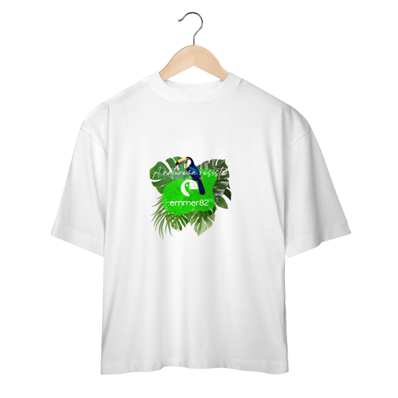 Camiseta oversized Linha A Natureza Resiste