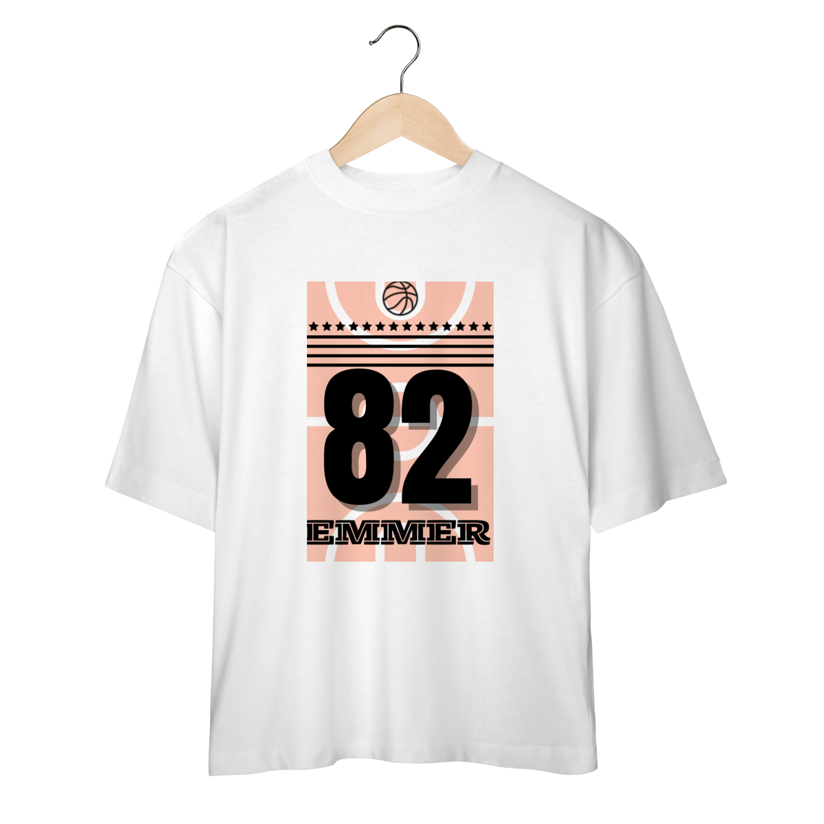 Nome do produto: Streetwear camiseta oversized linha Basketball 82