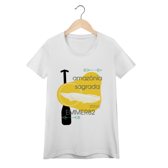 Camiseta baby long quality Linha Amazônia Sagrada – Pirarucu