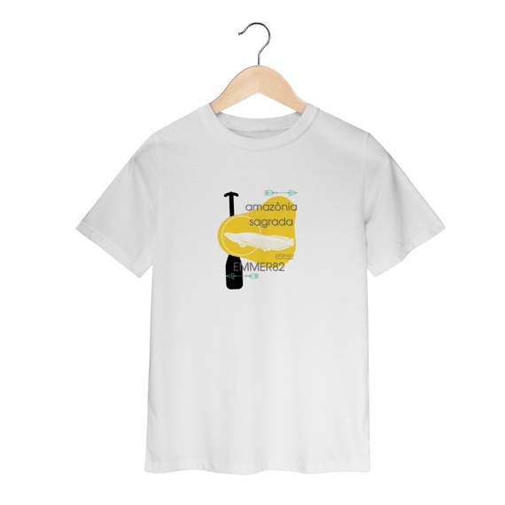 T-shirt quality infantil (2 a 8 anos) Linha Amazônia Sagrada – Pirarucu