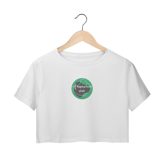 Camisa cropped linha a Amazônia Vive