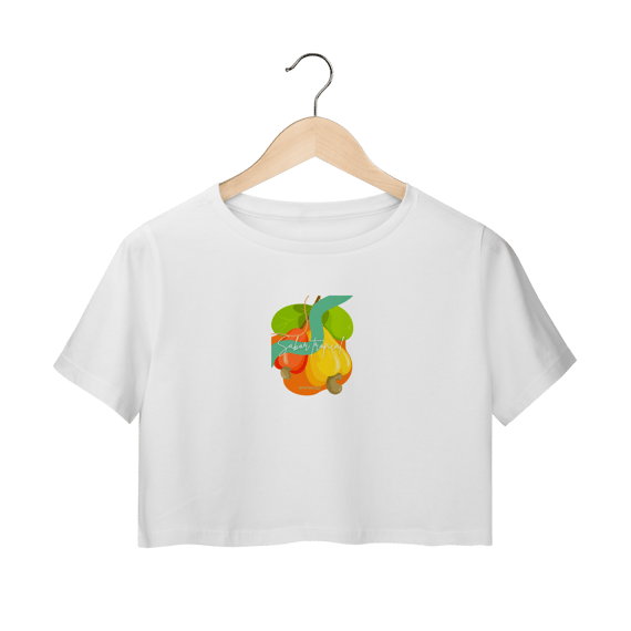 Camisa cropped  linha “Caju – Sabor Tropical