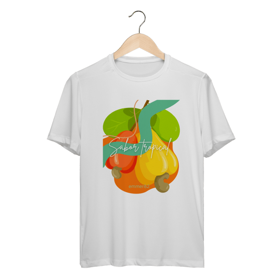 Camiseta sport dry uv  linha “Caju – Sabor Tropical