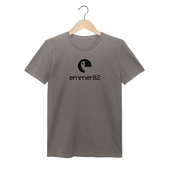 Camiseta baby long estonada linha new age II estampa preta