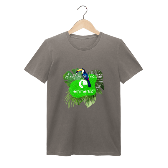 Camiseta baby long estonada Linha A Natureza Resiste