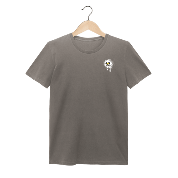 Streetwear camiseta baby long estonada linha hang loose - estampa posterior