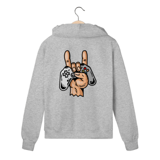 Nome do produto Street wear moletom prime com zíper linha hang loose - estampa posterior