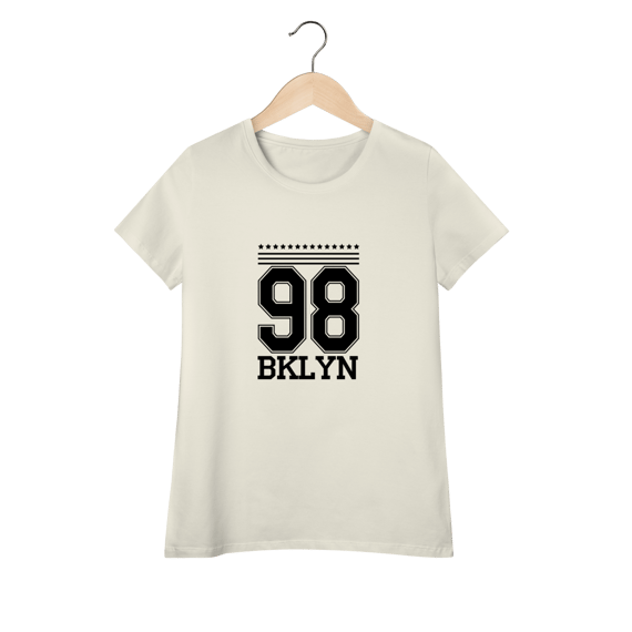 Streetwear camiseta baby long pima linha 98BKLYN