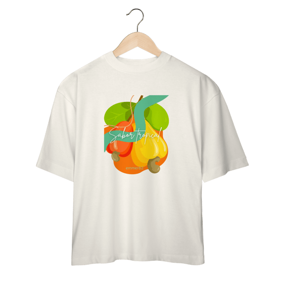 Camiseta oversized  linha “Caju – Sabor Tropical