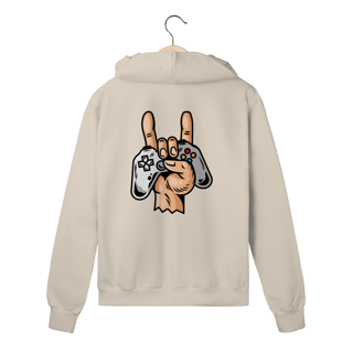 Nome do produto Street wear moletom prime com zíper linha hang loose - estampa posterior