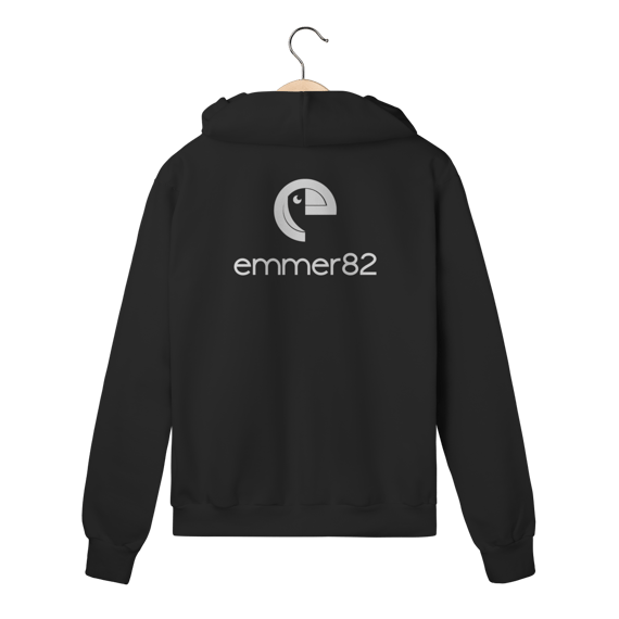 Moletom prime com ziper linha new age II estampa branca