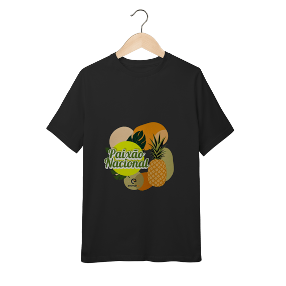 T-shirt quality infantil )10 a 14 anos) linha paixão nacional - abacaxi