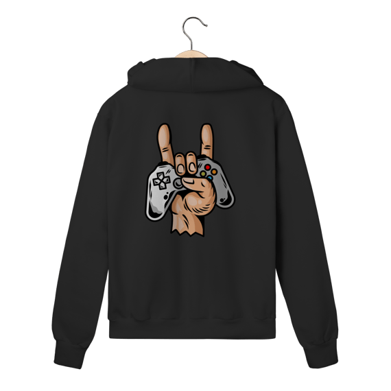 Street wear moletom prime com zíper linha hang loose - estampa posterior