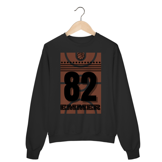 Streetwear moletom prime fechado linha Basketball 82