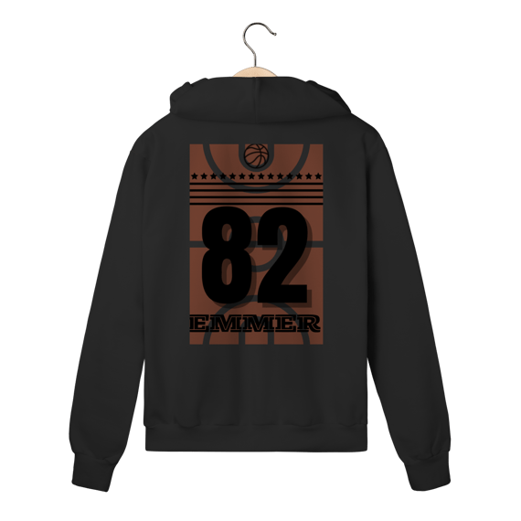 Streetwear moletom prime com zíper linha Basketball 82