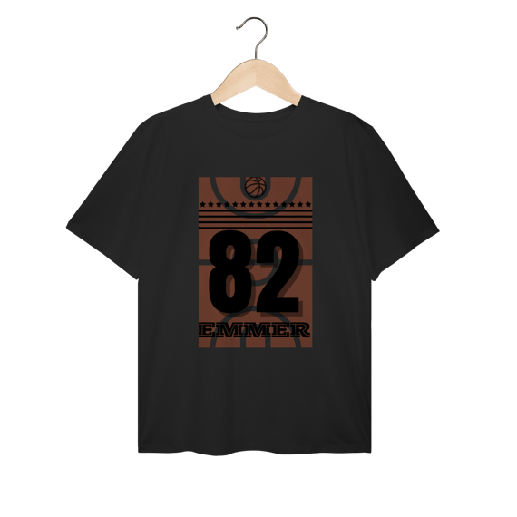 Streetwear t-shirt plus size linha Basketball 82