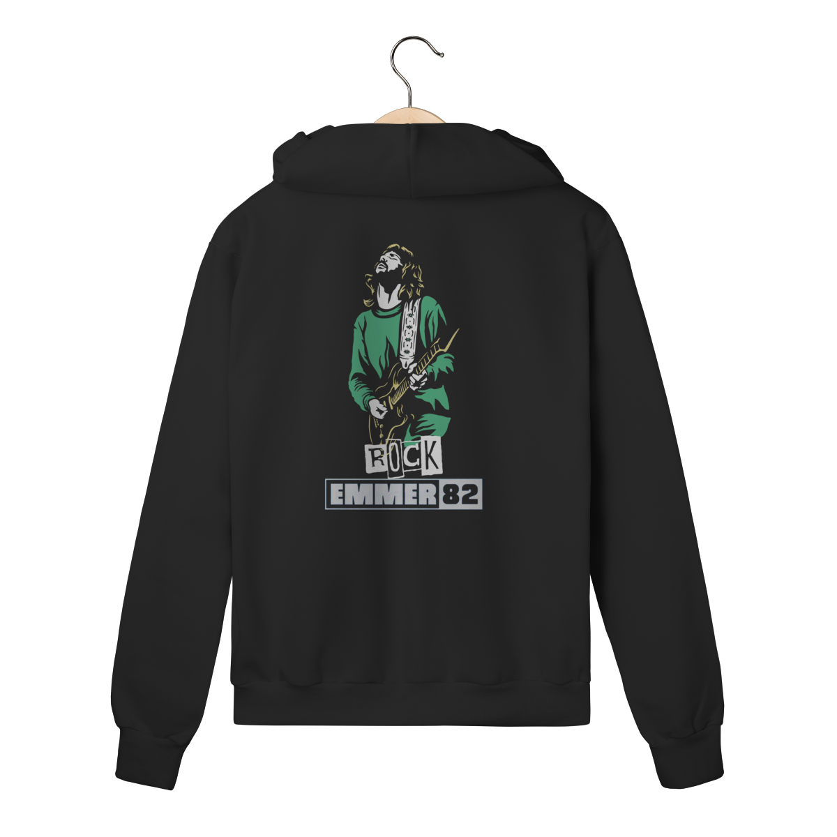 Nome do produto: Streetwear moletom prime com zíper linha rock and roll