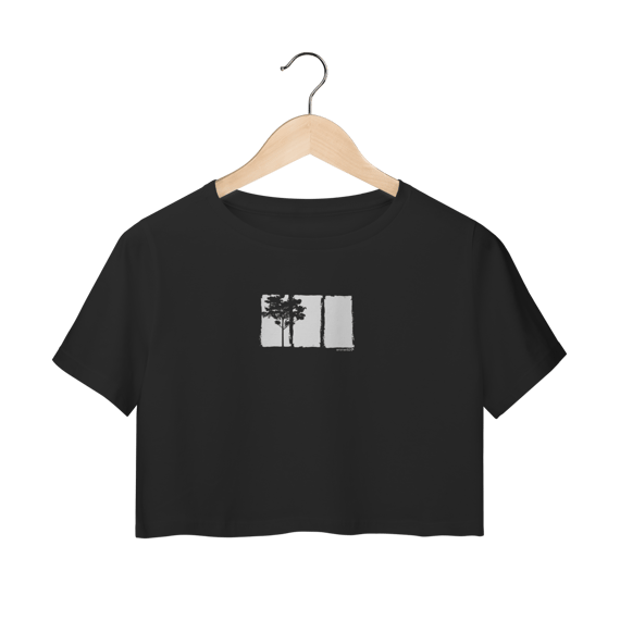 Camisa Cropped – coleção Identidade ECO VI / estampa branca