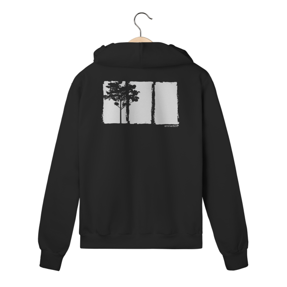 Moletom Prime com Zíper – coleção Identidade ECO VI / estampa branca