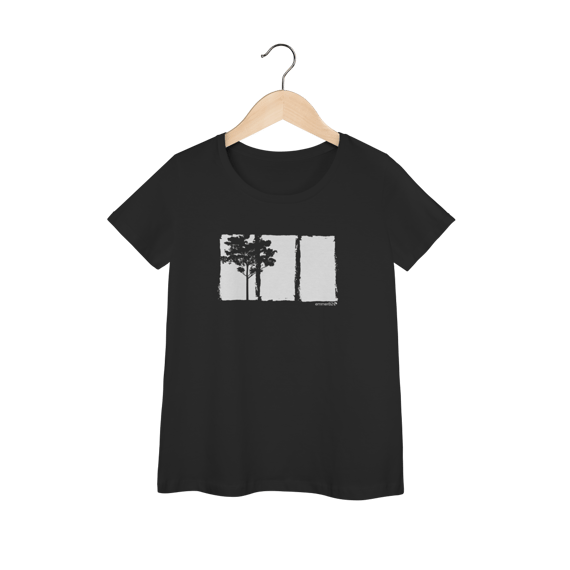 Camiseta Baby Long Prime – coleção Identidade ECO VI / estampa branca