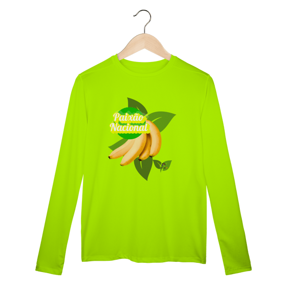 Camisa manga longa sport dry uv linha paixão nacional - banana