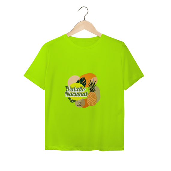 Camiseta baby long sport dry uv linha paixão nacional - abacaxi