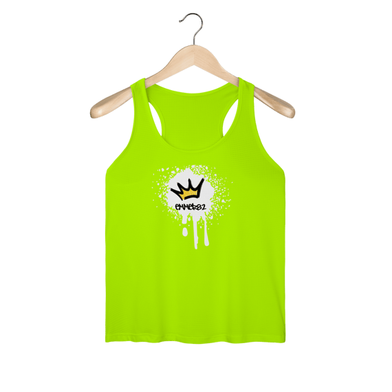 Streetwear regata feminina sport dry uv linha grafite splash II