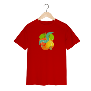 Nome do produto T-shirt quality infantil (2 a 8 anos)  linha “Caju – Sabor Tropical