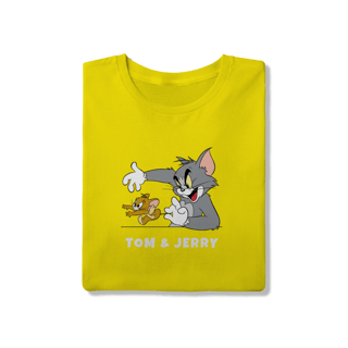 Nome do produto Camiseta Tom & Jerry com texto – Linha Quality