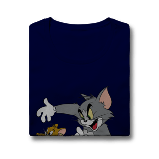 Nome do produto Baby Look Tom & Jerry com texto – Linha Quality