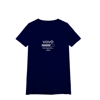 Nome do produto Camiseta “Vovó carregando 2026” – Baby Look Quality 100% Algodão | Chamegu