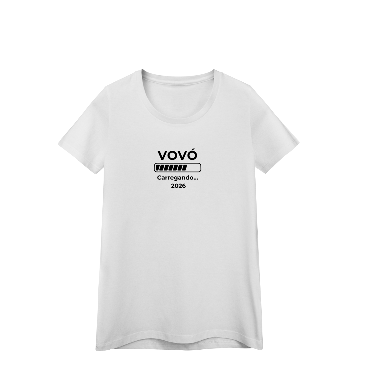 Camiseta “Vovó carregando 2026” – Baby Look Quality 100% Algodão | Chamegu