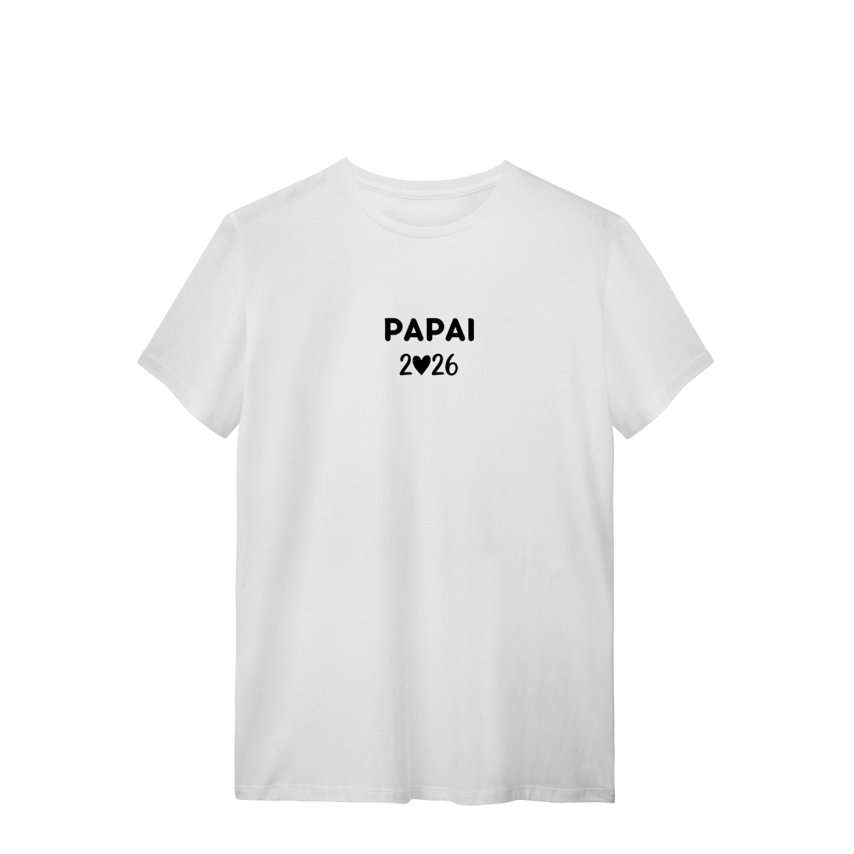 Nome do produto: Camiseta “Papai 2026” – T-Shirt Quality - 100% Algodão | Chamegu