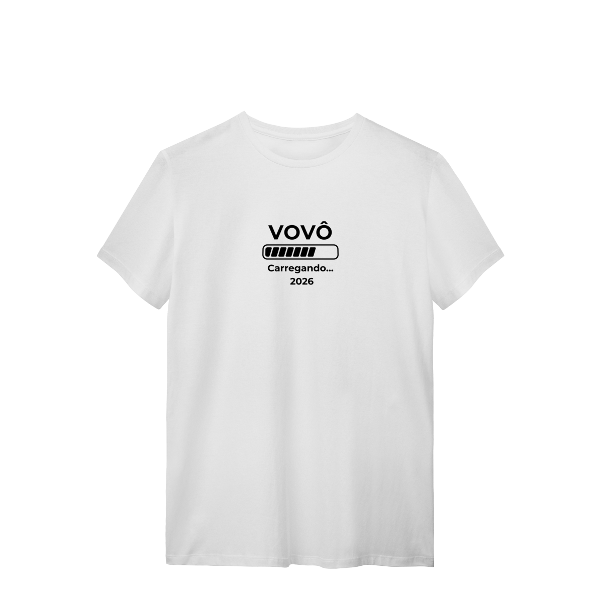 Camiseta “Vovô Carregando 2026” – T-Shirt Quality 100% Algodão | Chamegu