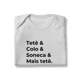 Nome do produto Camiseta “Tetê&, Colo&, Soneca& Mais tetê”