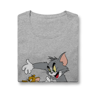 Nome do produto Baby Look Tom & Jerry com texto – Linha Quality
