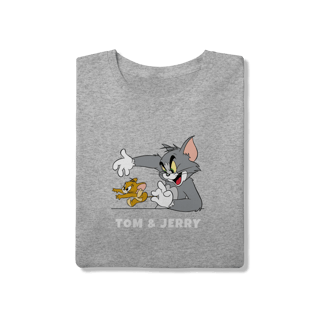 Nome do produto Camiseta Tom & Jerry com texto – Linha Quality
