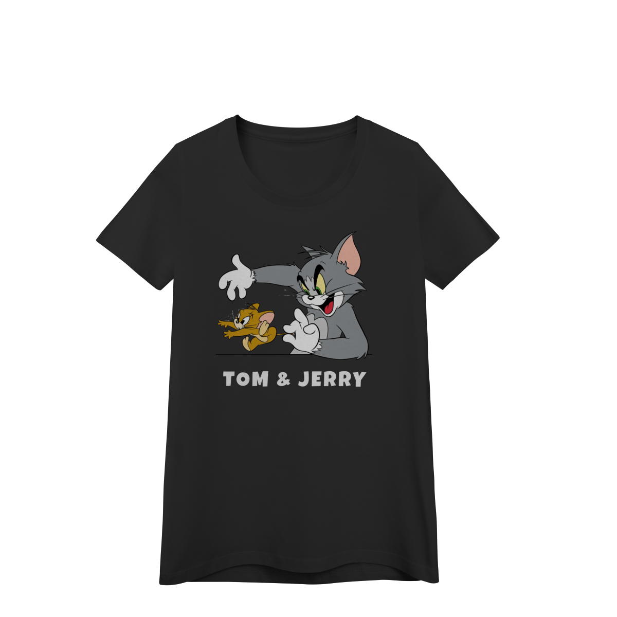 Nome do produto: Baby Look Tom & Jerry com texto – Linha Quality