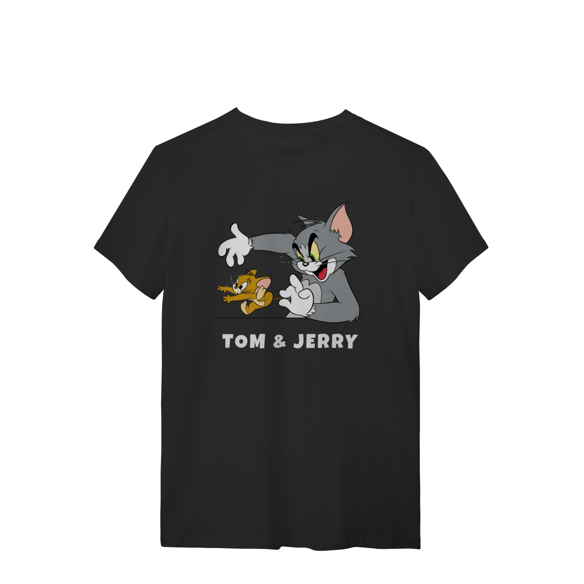Camiseta Tom & Jerry com texto – Linha Quality