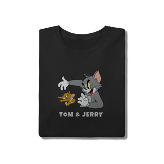 Nome do produto Camiseta Tom & Jerry com texto – Linha Quality