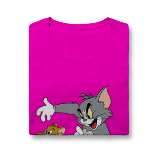 Nome do produto Baby Look Tom & Jerry com texto – Linha Quality